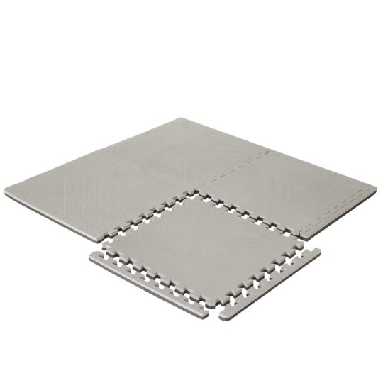 Classic Sport EVA Foam Mats | 50cm x 50cm x 20mm | 4 Mat Pack | Dove/Slate