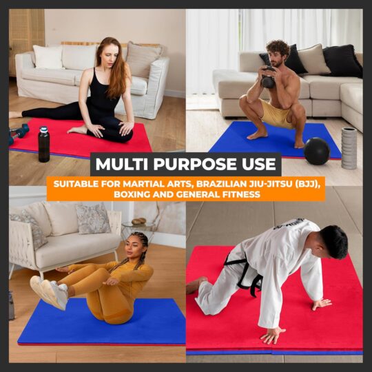 Alternative view of Classic Sport EVA Foam Mats | 50cm x 50cm x 20mm | 4 Mat Pack |   Red/Blue