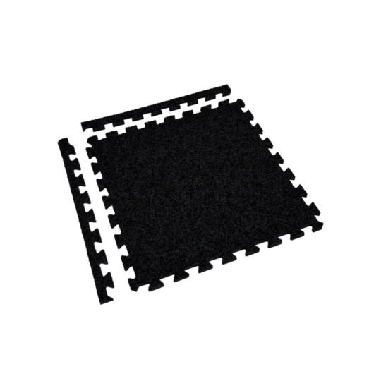 Black Carpet EVA Foam Tile 50cm | Soft Floor UK