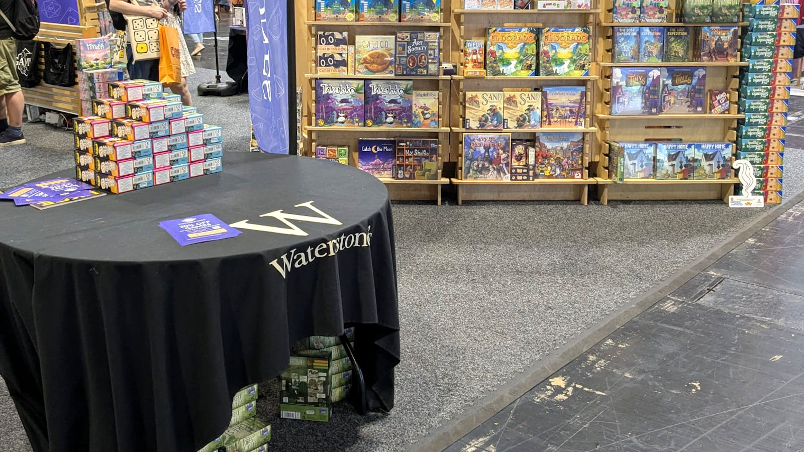 Exhibition Flooring Portable Carpet Tiles UK Games Expo NEC Birmingham Waterstones | Soft Floor UK